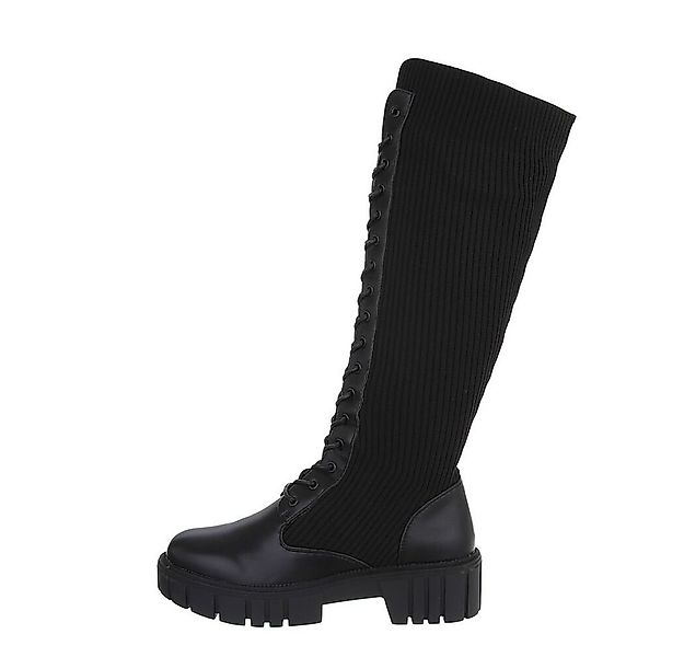 Ital-Design Damen Schnürschuhe Freizeit Plateaustiefel (84633808) Blockabsa günstig online kaufen