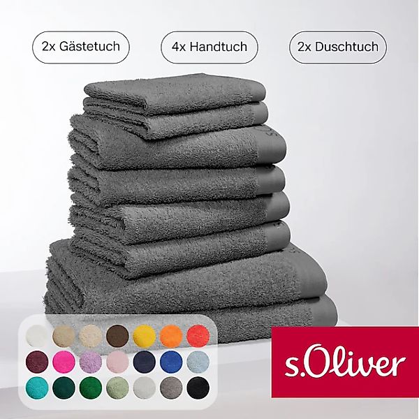 s.Oliver Handtuch Set »s.Oliver, Premium Qualität, 600 gr/m²«, (Set, 8 St., günstig online kaufen