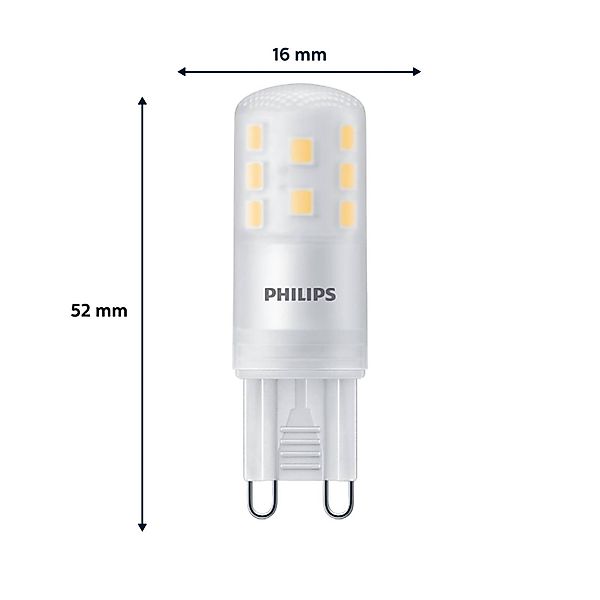 Philips LED-Stiftsockellampe G9 3,7W 470lm 2700K matt 3er günstig online kaufen