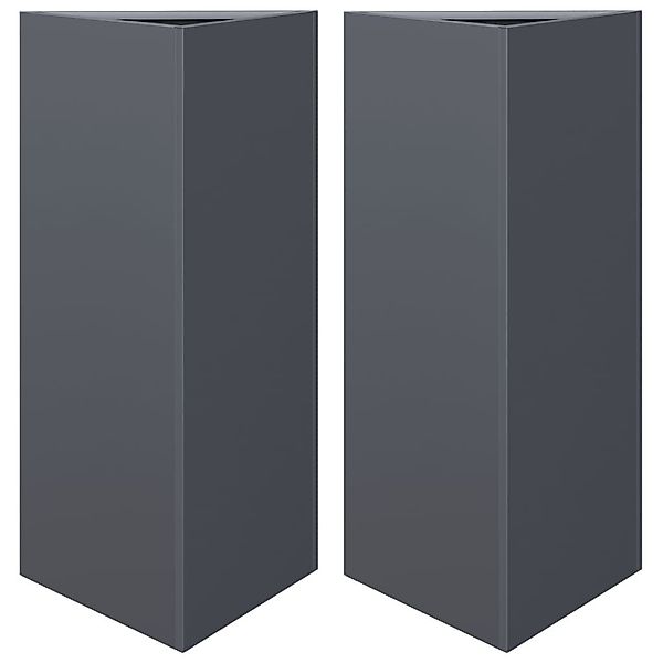 vidaXL Blumentopf Pflanzkübel 2 Stk. Anthrazit günstig online kaufen