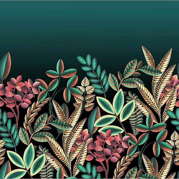 Rasch Digitaltapete Florentine III 485783 Tropical Grün 3x3 m günstig online kaufen