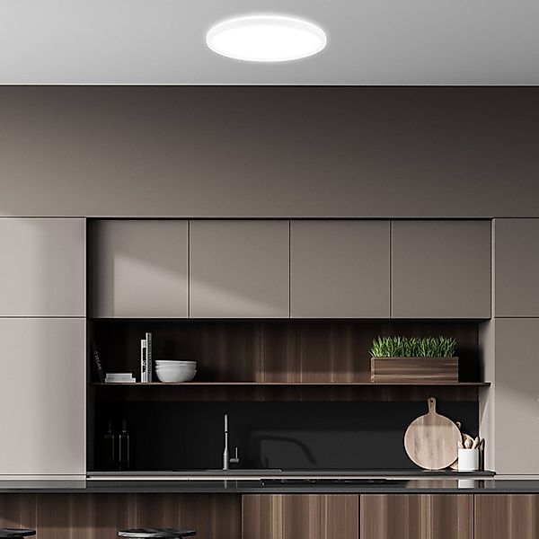 Briloner Leuchten LED Panel Deckenlampe ultraflach Energieeffizienz A Backl günstig online kaufen