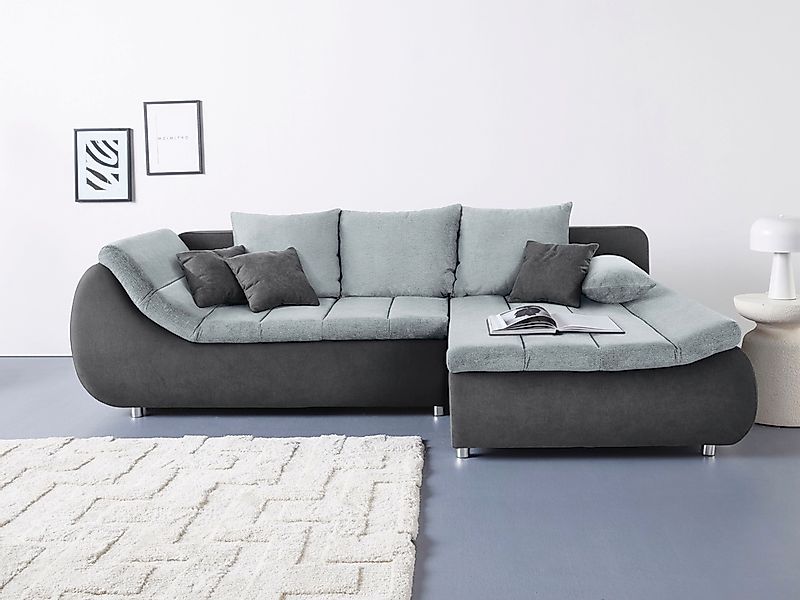 INOSIGN Ecksofa "Imola, elegant und modern, aktuelle Steppung im Sitz, bequ günstig online kaufen