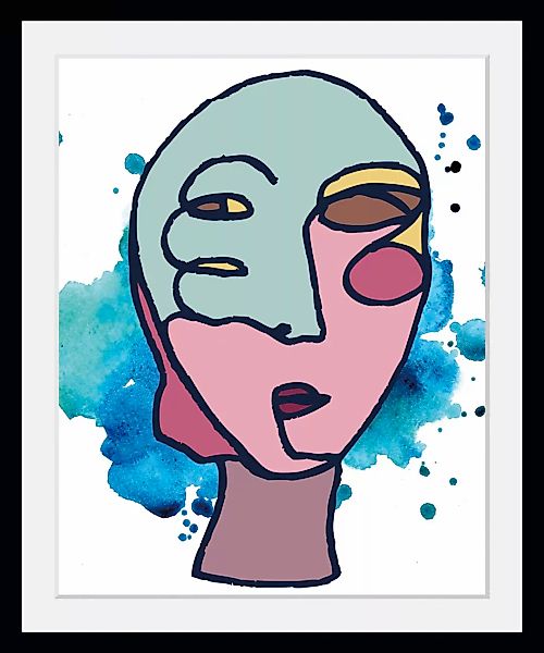 queence Bild »Marlick«, Abstrakt-Kunst-Figuren-Gesicht, (1 St.), HD Premium günstig online kaufen