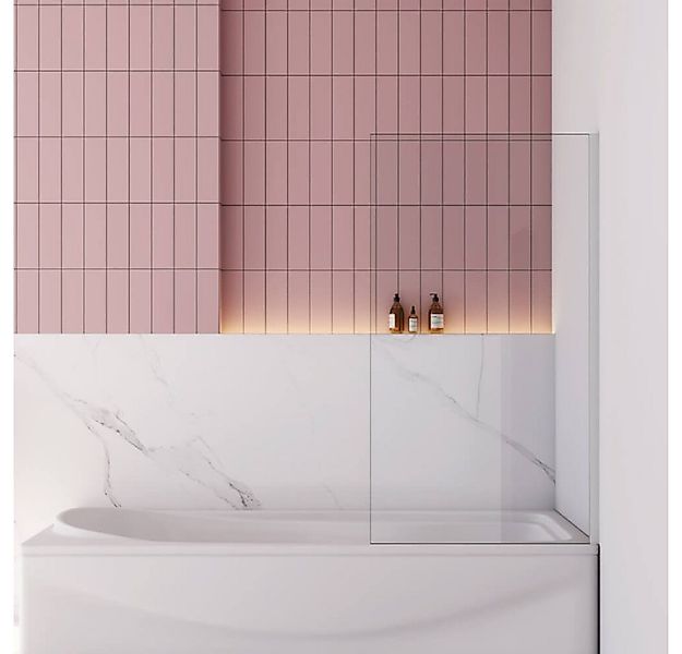 Duschparadies Badewannenaufsatz 140cm Duschwand Aufsatz Duschabtrennung Bad günstig online kaufen