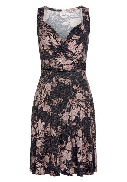 Vivance Jerseykleid mit Alloverdruck in Wickeloptik, günstig online kaufen