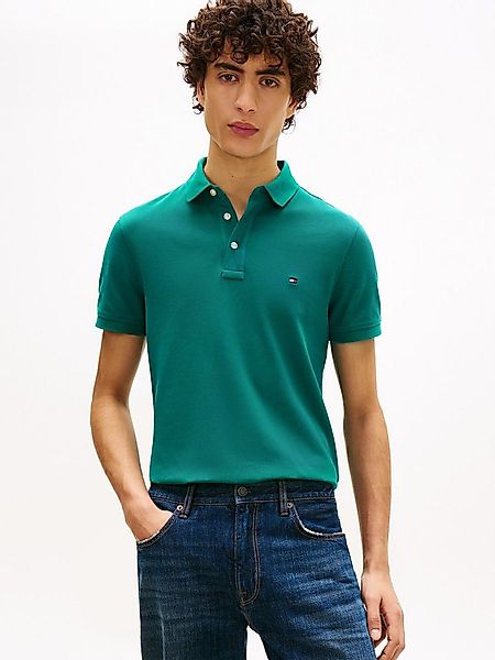 Tommy Hilfiger Poloshirt 1985 SLIM POLO Markenstickerei, aus Baumwoll-Piqué günstig online kaufen