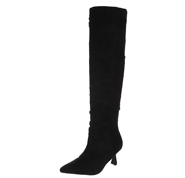 Ital-Design Elegante Overkneestiefel mit Blockabsatz für Damen Overkneestie günstig online kaufen