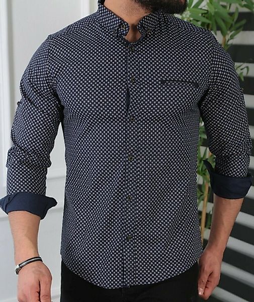 Megaman Jeans Langarmhemd H-1900 Langarmhemd Herren günstig online kaufen