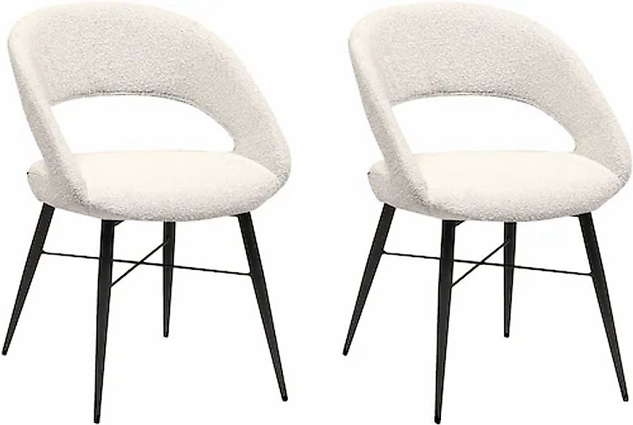 OMG Design Esszimmerstuhl »Marley« (Set) 2 Stk.mit modernem Cut-Out, Bouclé günstig online kaufen
