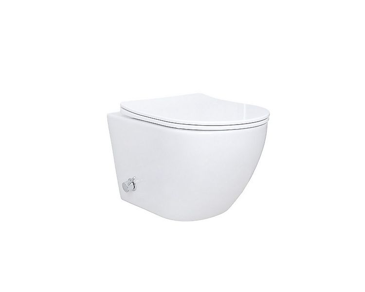 Aloni Tiefspül-WC Dusch Taharet Bidet-Funktion spülrandlos Armatur & Softcl günstig online kaufen
