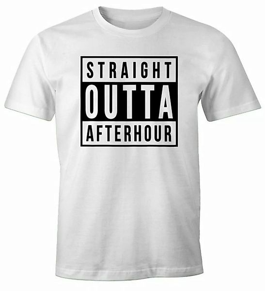 MoonWorks Print-Shirt Herren T-Shirt Spruch Straight outta Afterhour Fun-Sh günstig online kaufen