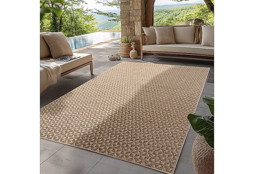 SIMPEX24 Outdoorteppich Boho Design, Läufer, Höhe: 5 mm, Outdoor Teppich We günstig online kaufen