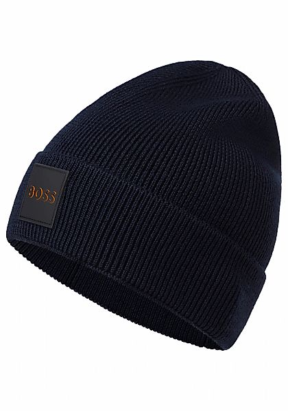 BOSS ORANGE Strickmütze "Foxxy Hat", mit Label-Aufnäher günstig online kaufen