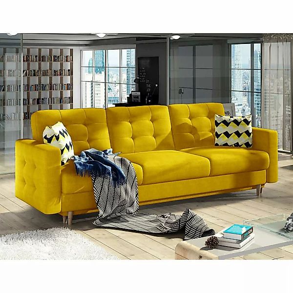 Sofa Dreisitzer Sofa mit drei Sitzplätzen und Armlehnen günstig online kaufen