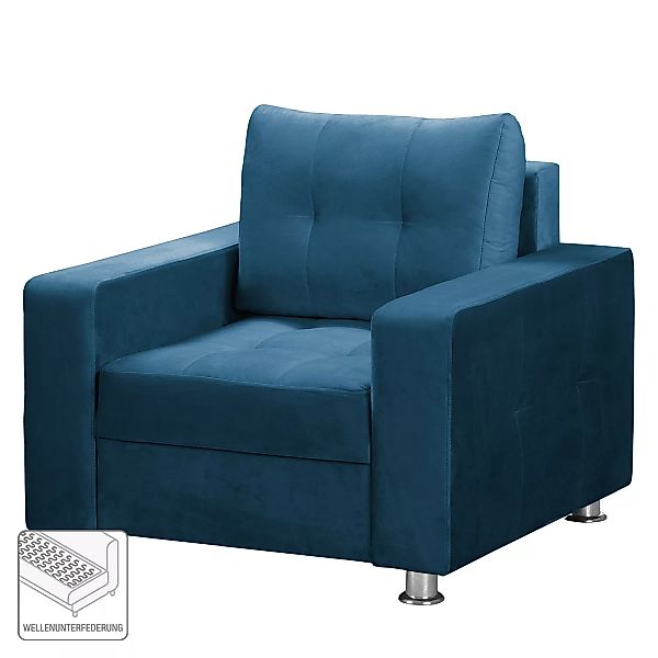 home24 Fredriks Sessel Upwell II Marineblau 100% Polyester 98x96x90 cm (BxH günstig online kaufen