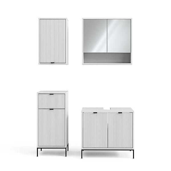 Vicco Badmöbel-Set Eliza Weiß 4 Teile günstig online kaufen