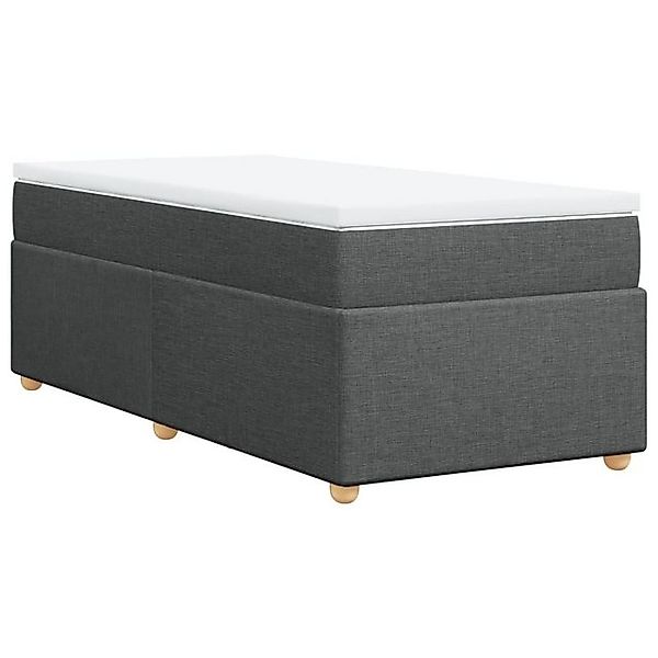 vidaXL Bett Boxspringbett mit Matratze Dunkelgrau 90x190 cm Stoff günstig online kaufen