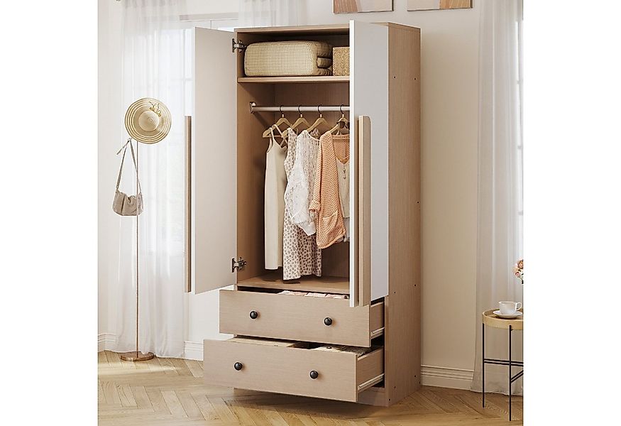 REDOM Kleiderschrank Doppeltüren-Design,Schrank mit Schubladen (Kleiderschr günstig online kaufen