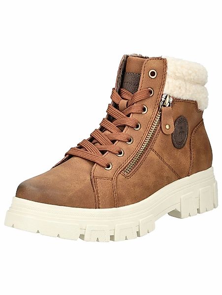 TOM TAILOR Schnürstiefelette "Tom Tailor Stiefelette Lederimitat/Textil" günstig online kaufen
