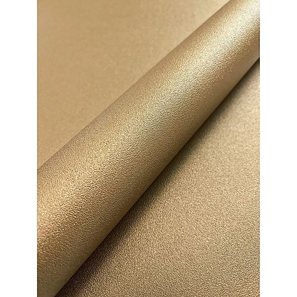 Newroom Vliestapete Shimmer Gold Unifarbe Modern günstig online kaufen