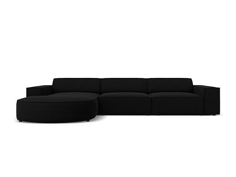 Micadoni Ecksofa Jodie, 4-Sitzer Sofa runde Recamiere günstig online kaufen