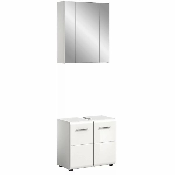 Badkombination Ice m. Türen 60 cm x 190 cm x 32 cm Weiß-Weiß günstig online kaufen