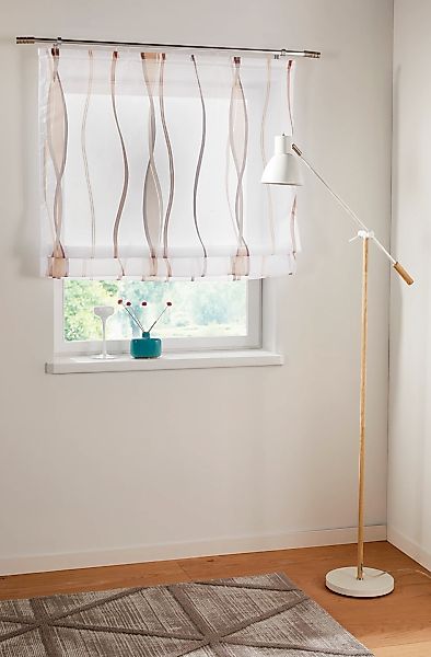 my home Raffrollo "Dimona" mit Klettschiene Transparent, Voile, Polyester, günstig online kaufen