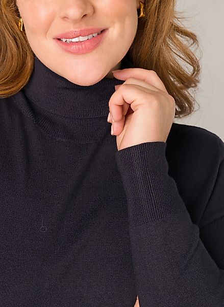 Base Level Curvy Rollkragenpullover "BAS-YUENA" günstig online kaufen