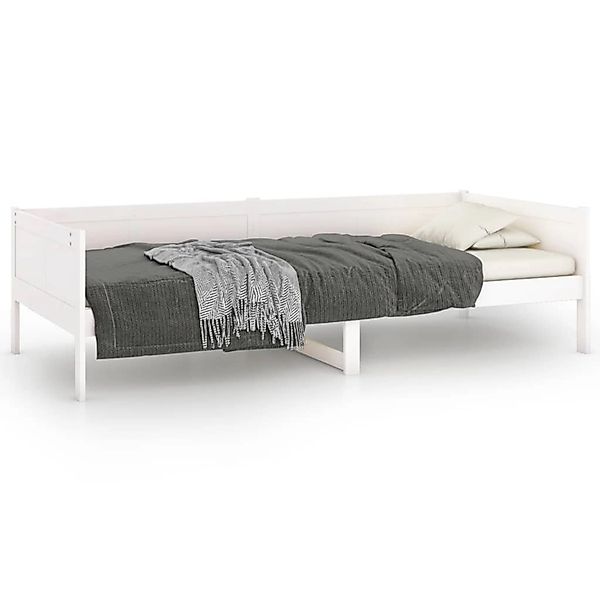 vidaXL Bett, Tagesbett Weiß Massivholz Kiefer 90x190 cm günstig online kaufen