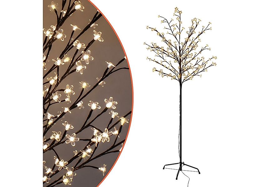 Spetebo LED-Dekofigur Kirschblüten Baum für Außen mit 180 LED Blüten (Anzah günstig online kaufen