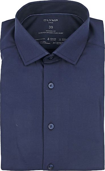 OLYMP Luxor Hemd 24/Seven Navy - Größe 43 günstig online kaufen