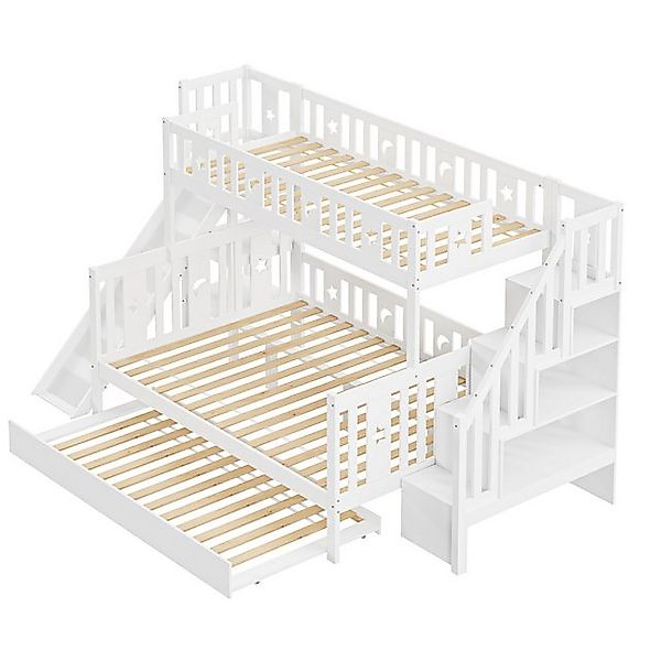 STILVORA Etagenbett 90×200+140×200 Kinderbett mit Rutsche&Stauraum,Bett ohn günstig online kaufen