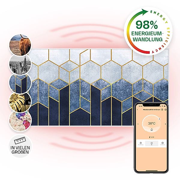 Klarstein Wonderwall Air Art Smart Infrarotheizung Wandinstallation App-Ste günstig online kaufen