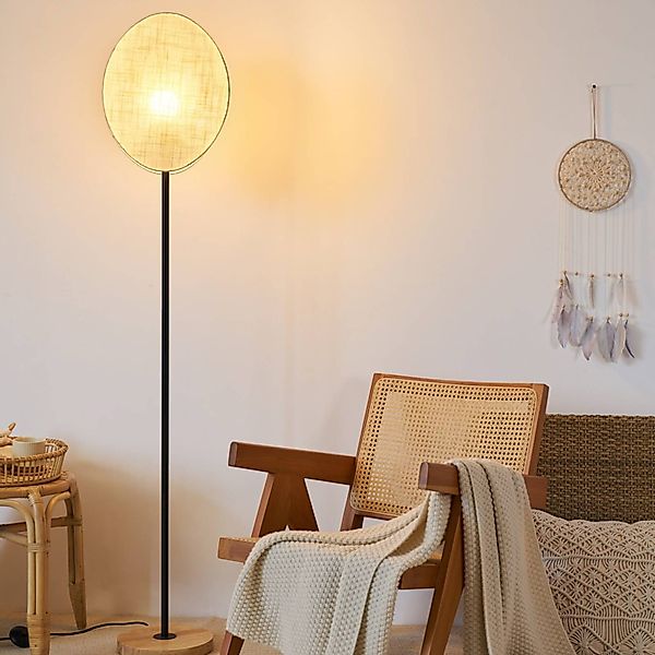 Pauleen Stehlampe »Boho Darling max20W Schwarz/Beige 230V Metall/Holz/Stoff günstig online kaufen