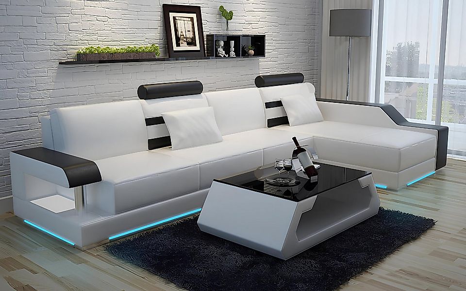 JVmoebel Ecksofa Ledersofa Maßfertigung Couch Wohnlandschaft Ecksofa Garnit günstig online kaufen