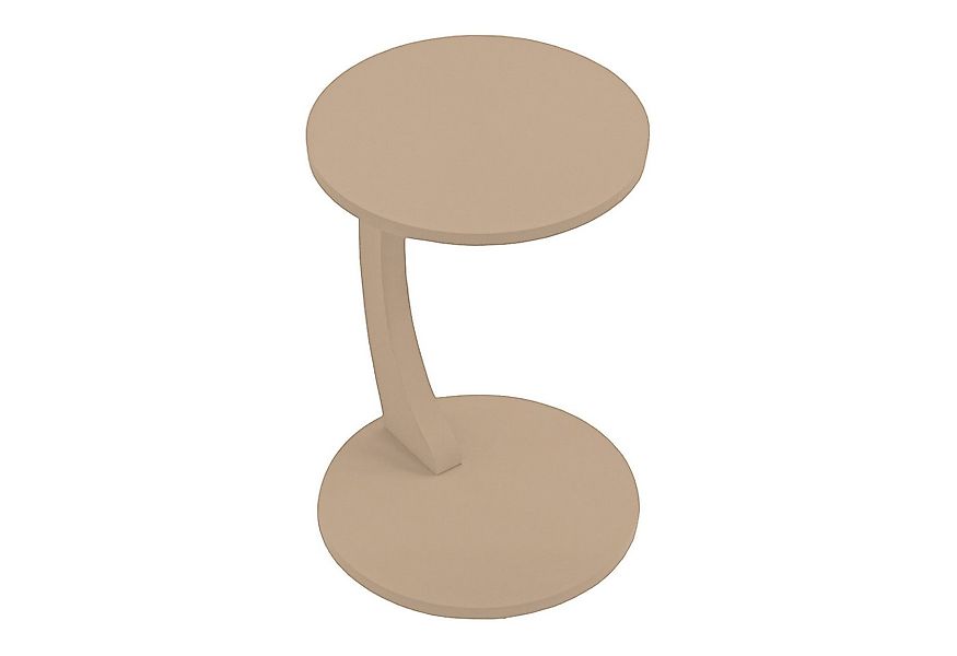 en.casa Beistelltisch, »Holeby« C-Form mit 4 Rollen rund 56 x Ø 38 cm Cappu günstig online kaufen