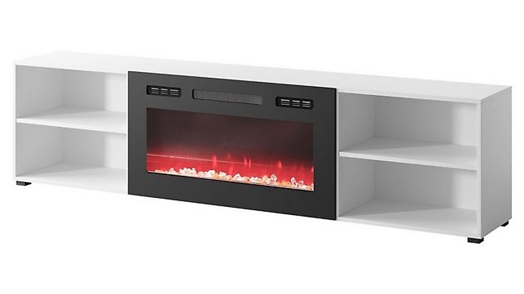 MIRJAN24 TV-Schrank Polo 200 (mit Elektrische Kamin) Realistische LED-Flamm günstig online kaufen