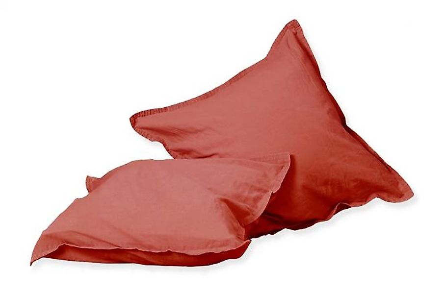 2er Set 80x80 Renforce Kissenhülle von H.G. Hahn Siena Rot günstig online kaufen