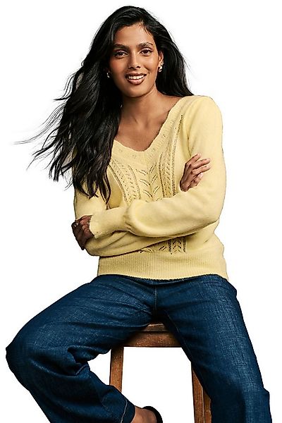 LAURA ASHLEY V-Ausschnitt-Pullover Laura Ashley V-Ausschnitt-Pullover, Loch günstig online kaufen