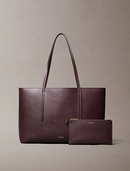 Calvin Klein Henkeltasche "FOIL LOGO TOTE W/POUCH" Damen-Schultertasche mit günstig online kaufen