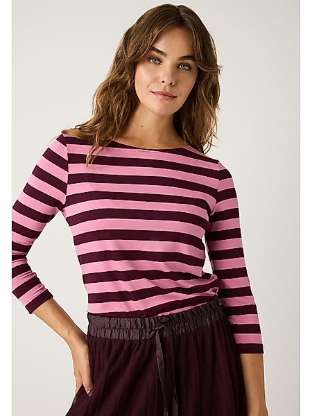MORE&MORE 3/4-Arm-Shirt Streifenshirt Viskosejersey günstig online kaufen
