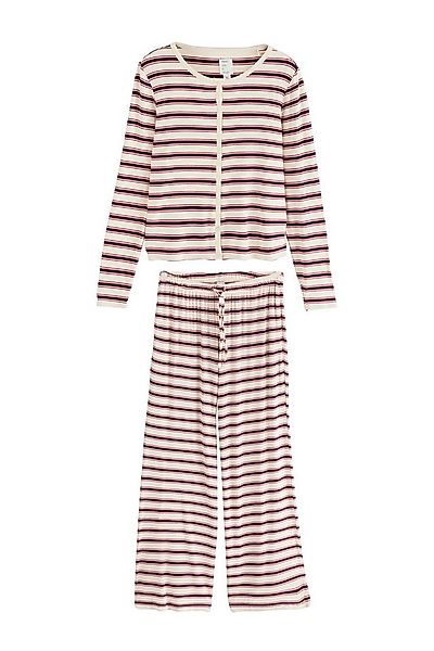 Next Pyjama Gerippter Langarm-Pyjama (2 tlg) günstig online kaufen