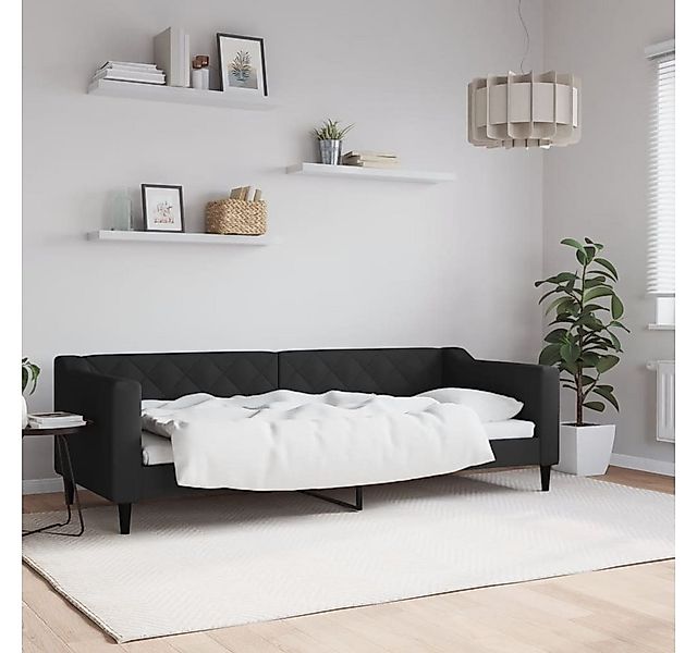 vidaXL Bett, Tagesbett Schwarz 80x200 cm Stoff günstig online kaufen