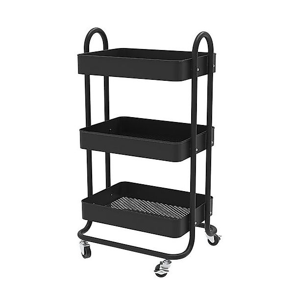 Vicco Rollregal Tron Rollbare Küchen-Minibar Schwarz 46x79 cm günstig online kaufen