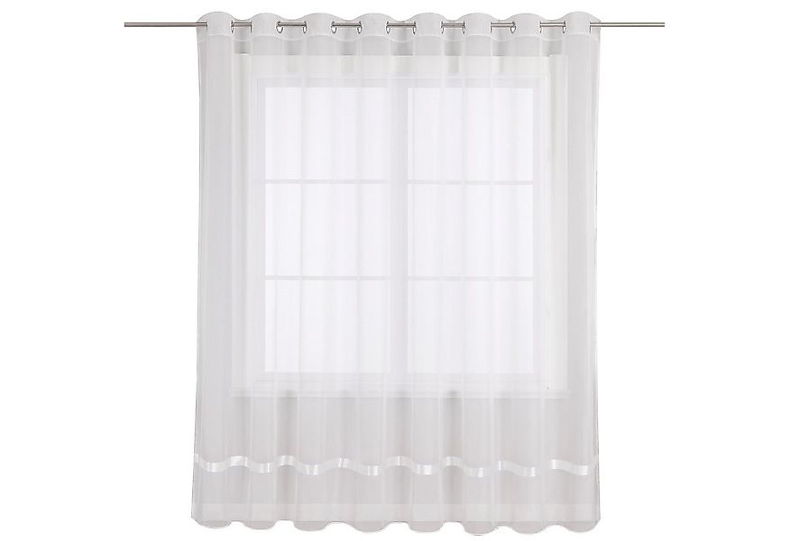 Joyswahl Gardine Maja (1 St), Ösen, transparent, mit Satinband, Schals Fens günstig online kaufen