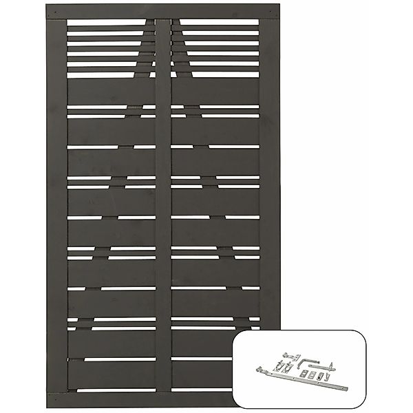 Einzeltor Silence Nadelholz Umbragrau 100 cm x 170 cm günstig online kaufen