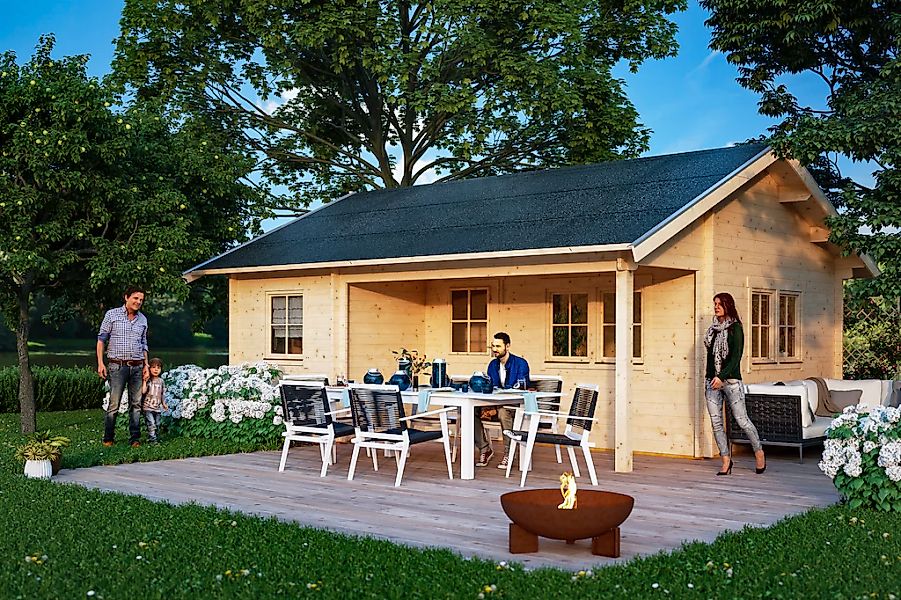 Skanholz Gartenhaus "St. Moritz" mit Lattung günstig online kaufen