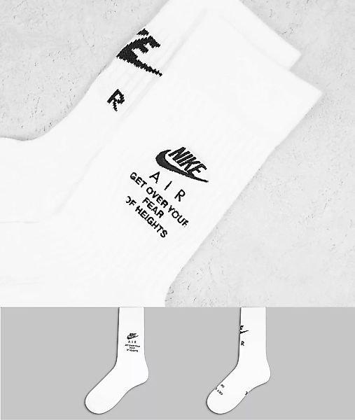 Nike – Air Sneaker Crew – Socken in Weiß im 2er-Pack günstig online kaufen