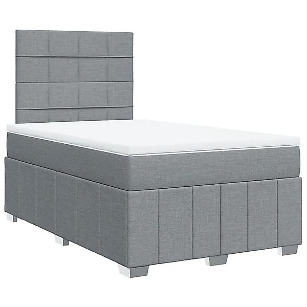 vidaXL Boxspringbett mit Matratze Hellgrau 120x190 cm Stoff 3291607 günstig online kaufen